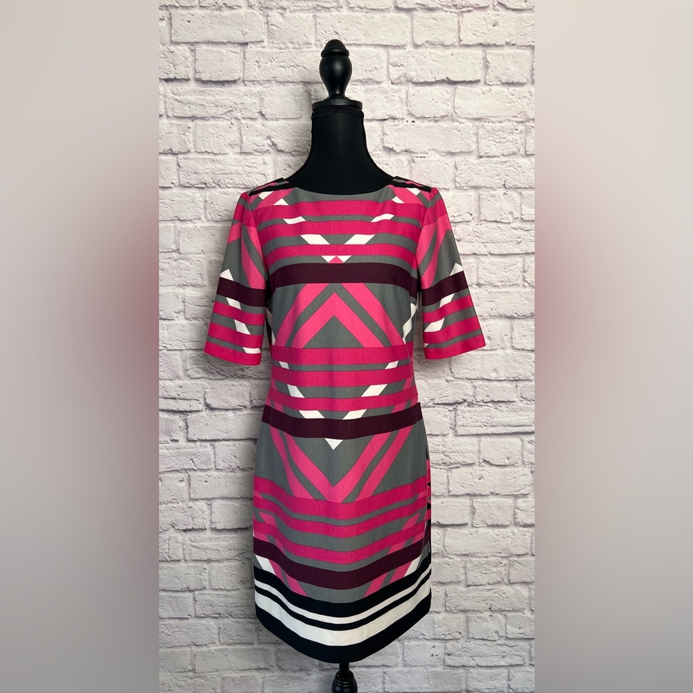 Eliza J Geometric Print Sheath Dress size 4